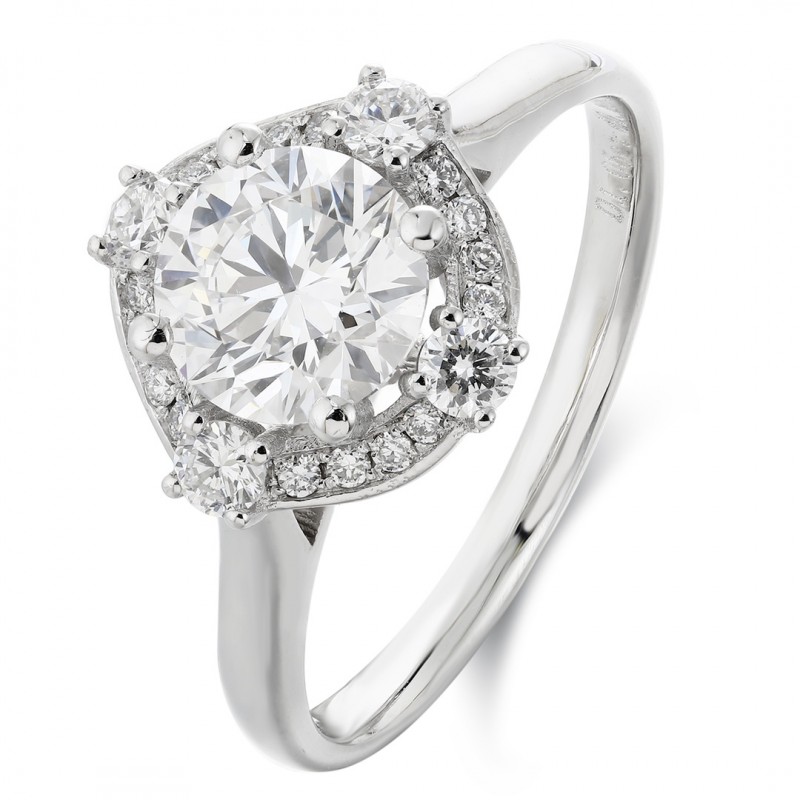 Ruif Jewelry Classic Design PT950 Platinum 1.05ct Lab Grown Diamond Ring Gemstone Jewelry