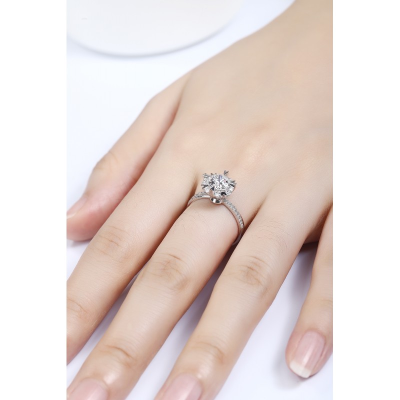 Ruif Jewelry Classic Design PT950 Platinum 1.0ct Lab Grown Diamond Ring Gemstone Jewelry for party