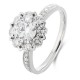 Ruif Jewelry Classic Design PT950 Platinum 1.03ct Lab Grown Diamond Ring Gemstone Jewelry
