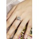 Ruif Jewelry Classic Design PT950 Platinum 1.03ct Lab Grown Diamond Ring Gemstone Jewelry