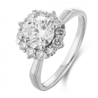 Ruif Jewelry Classic Design PT950 Platinum 1.06ct Lab Grown Diamond Ring Gemstone Jewelry