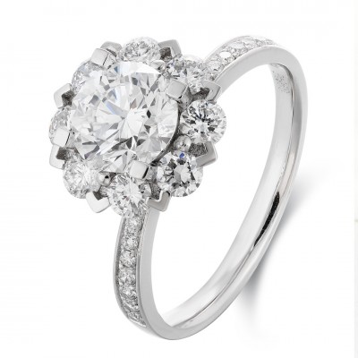 Ruif Jewelry Classic Design PT950 Platinum 1.1ct Lab Grown Diamond Ring Gemstone Jewelry for party