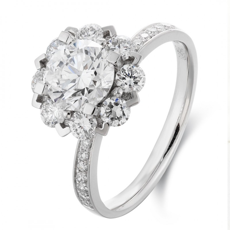 Ruif Jewelry Classic Design PT950 Platinum 1.1ct Lab Grown Diamond Ring Gemstone Jewelry for party
