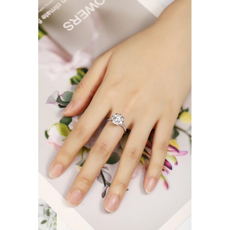 Ruif Jewelry Classic Design PT950 Platinum 1.1ct Lab Grown Diamond Ring Gemstone Jewelry for party