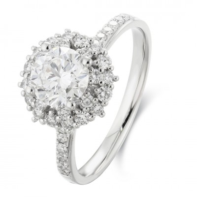 Ruif Jewelry Classic Design PT950 Platinum 1.01ct Lab Grown Diamond Ring Gemstone Jewelry for party