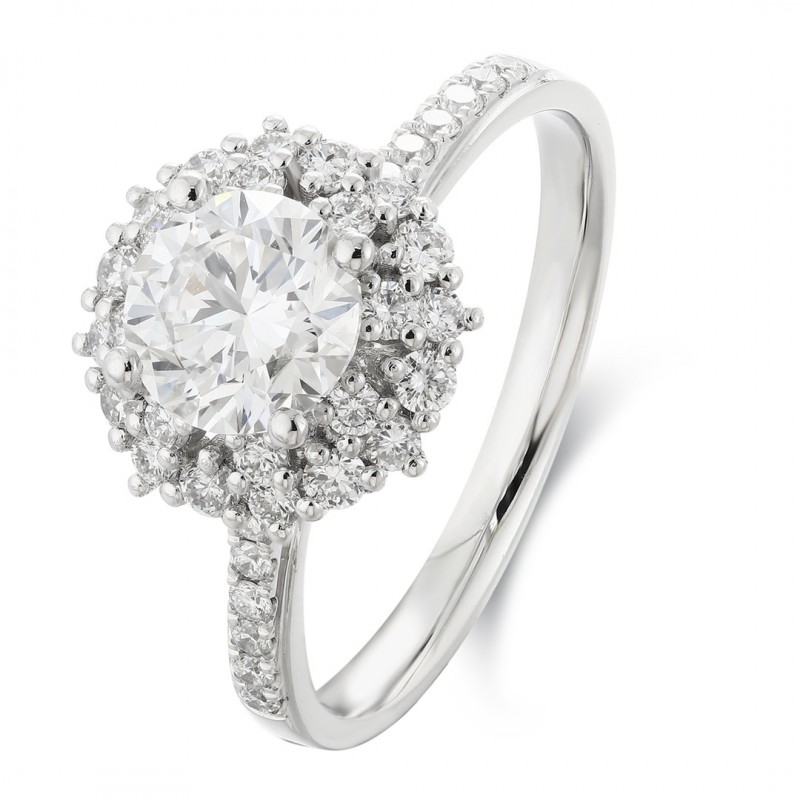 Ruif Jewelry Classic Design PT950 Platinum 1.01ct Lab Grown Diamond Ring Gemstone Jewelry for party