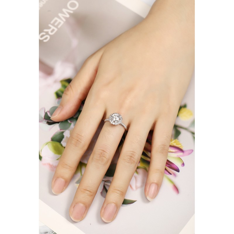 Ruif Jewelry Classic Design PT950 Platinum 1.01ct Lab Grown Diamond Ring Gemstone Jewelry for party