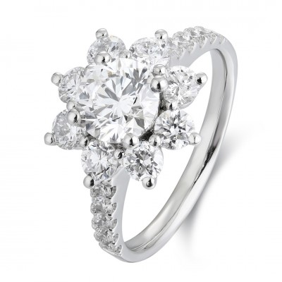 Ruif Jewelry Classic Design PT950 Platinum 1.04ct Lab Grown Diamond Ring Gemstone Jewelry for party