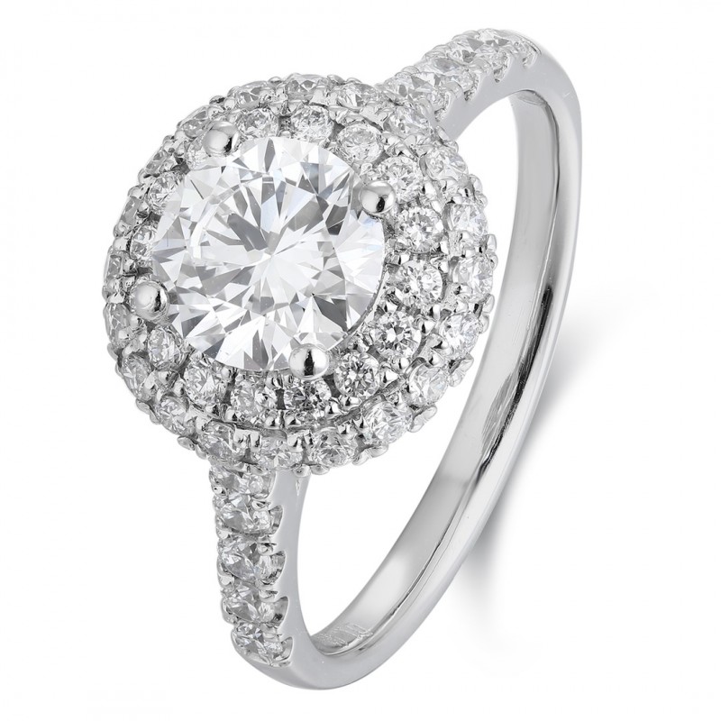 Ruif Jewelry Classic Design PT950 Platinum 1.0ct Lab Grown Diamond Ring Gemstone Jewelry