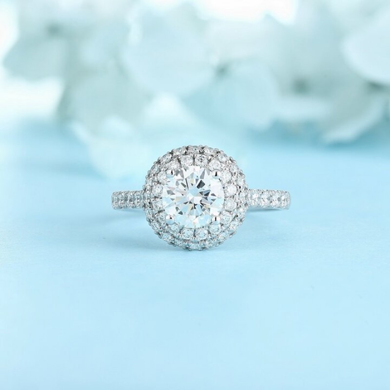Ruif Jewelry Classic Design PT950 Platinum 1.0ct Lab Grown Diamond Ring Gemstone Jewelry