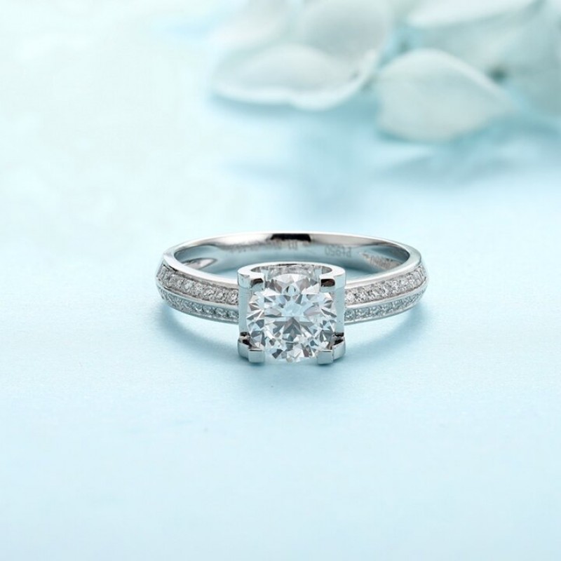 Ruif Jewelry Classic Design PT950 Platinum 1.01ct Lab Grown Diamond Ring Gemstone Jewelry Ruif Jewelry Classic Design PT950 Platinum 1.01ct Lab Grown Diamond Ring Gemstone Jewelry