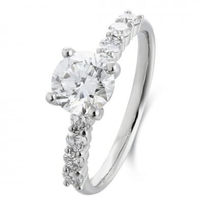 Ruif Jewelry Classic Design PT950 Platinum 1.06ct Lab Grown Diamond Ring Gemstone Jewelry