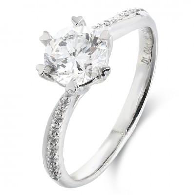 Ruif Jewelry Classic Design PT950 Platinum 1.04ct Lab Grown Diamond Ring Gemstone Jewelry for party