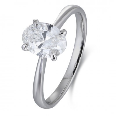 Ruif Jewelry Classic Design PT950 Platinum 1.04ct Lab Grown Diamond Ring Gemstone Jewelry for party