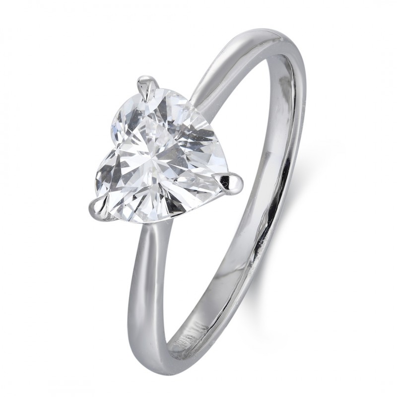 Ruif Jewelry Classic Design PT950 Platinum 1.07ct Lab Grown Diamond Ring Gemstone Jewelry