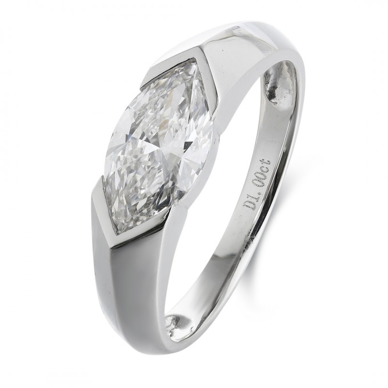 Ruif Jewelry Classic Design PT950 Platinum 1.00ct Lab Grown Diamond Ring Gemstone Jewelry