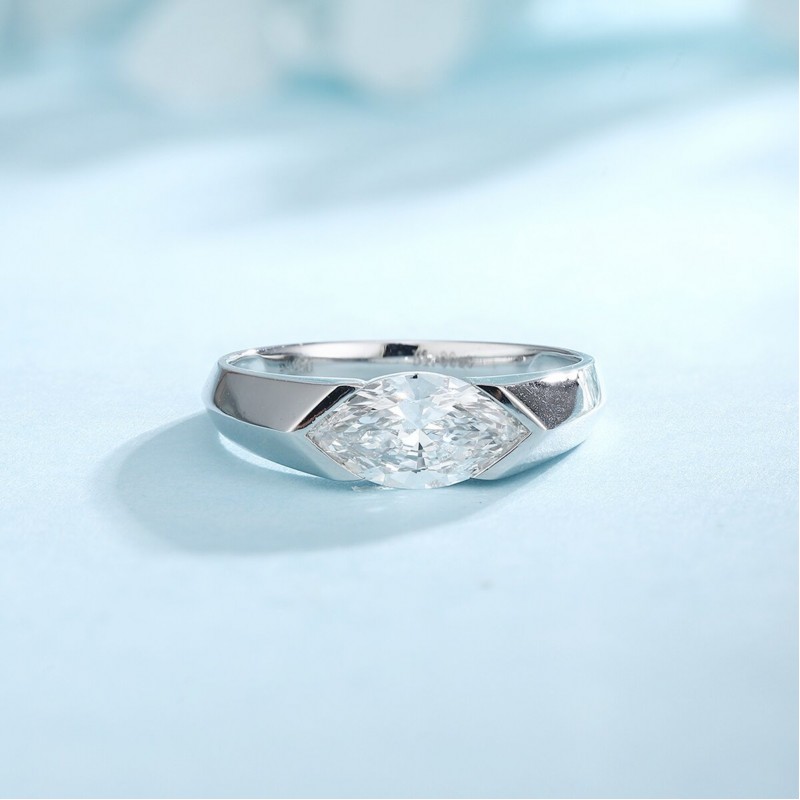 Ruif Jewelry Classic Design PT950 Platinum 1.00ct Lab Grown Diamond Ring Gemstone Jewelry