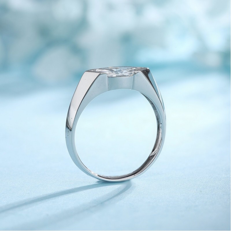 Ruif Jewelry Classic Design PT950 Platinum 1.00ct Lab Grown Diamond Ring Gemstone Jewelry