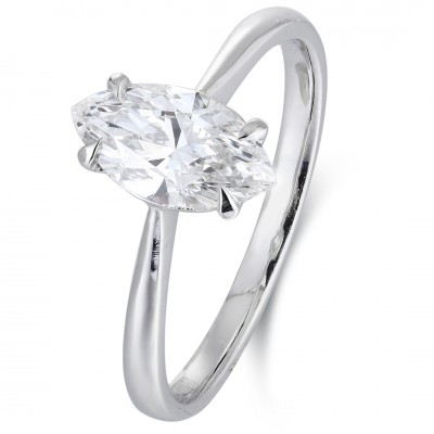 Ruif Jewelry Classic Design PT950 Platinum 1.04ct Lab Grown Diamond Ring Gemstone Jewelry for party