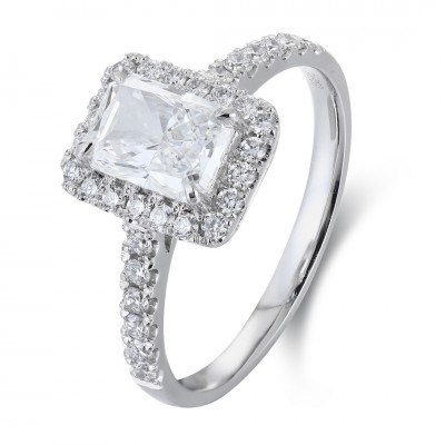Ruif Jewelry Classic Design PT950 Platinum 1.06ct Lab Grown Diamond Ring Gemstone Jewelry