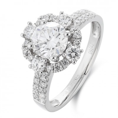 Ruif Jewelry Classic Design PT950 Platinum 1.0ct Lab Grown Diamond Ring Gemstone Jewelry