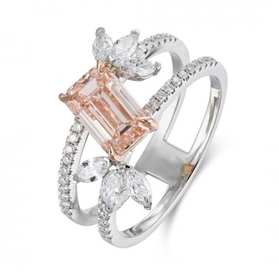 Ruif Jewelry Classic Design PT950 Platinum 1.56ct Lab Grown Diamond Ring Gemstone Jewelry