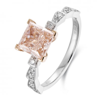 Ruif Jewelry Classic Design PT950 Platinum 1.49ct Lab Grown Diamond Ring Gemstone Jewelry