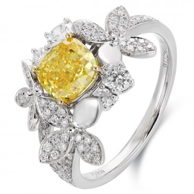 Ruif Jewelry Classic Design PT950 Platinum 1.33ct Lab Grown Diamond Ring Gemstone Jewelry