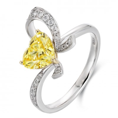 Ruif Jewelry Classic Design PT950 Platinum 1.14ct Lab Grown Diamond Ring Gemstone Jewelry