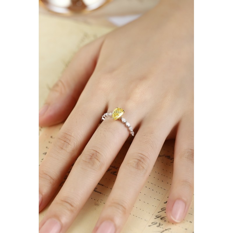 Ruif Jewelry Classic Design PT950 Platinum 1.11ct Lab Grown Diamond Ring Gemstone Jewelry