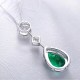 Ruif Jewelry Classic Design 9K White Gold 5.65ct Lab Grown Emerald Pendant Necklace Gemstone Jewelry