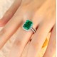 Ruif Jewelry Classic Design 9K White Gold 2.45ct Lab Grown Emerald Ring Gemstone Jewelry Ruif Jewelry Classic Design 9K White Gold 2.45ct Lab Grown Emerald Ring Gemstone Jewelry