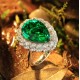 Ruif Jewelry Classic Design 9K White Gold 5.5ct Lab Grown Emerald Ring Gemstone Jewelry