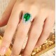 Ruif Jewelry Classic Design 9K White Gold 5.5ct Lab Grown Emerald Ring Gemstone Jewelry