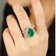 Ruif Jewelry Classic Design 9K White Gold 5.5ct Lab Grown Emerald Ring Gemstone Jewelry