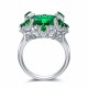 Ruif Jewelry Classic Design 9K White Gold 3.6ct Lab Grown Emerald Ring Gemstone Jewelry Ruif Jewelry Classic Design 9K White Gold 3.6ct Lab Grown Emerald Ring Gemstone Jewelry