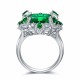 Ruif Jewelry Classic Design 9K White Gold 3.6ct Lab Grown Emerald Ring Gemstone Jewelry