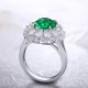 Ruif Jewelry Classic Design 9K White Gold 2.3ct Lab Grown Emerald Ring Gemstone Jewelry