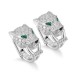Ruif Jewelry Classic Design 9K White Gold synthetic Emerald Earrings Leopard Head Earrings Gemstone Jewelry Ruif Jewelry Classic Design 9K White Gold synthetic Emerald Earrings Leopard Head Earrings Gemstone Jewelry