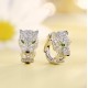 Ruif Jewelry Classic Design 9K White Gold synthetic Emerald Earrings Leopard Head Earrings Gemstone Jewelry Ruif Jewelry Classic Design 9K White Gold synthetic Emerald Earrings Leopard Head Earrings Gemstone Jewelry
