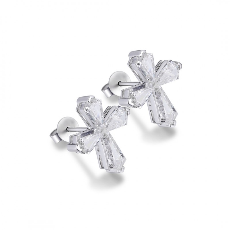 Ruif Jewelry Classic Design 9K White Gold 4.5ct White Color Simulated Diamond Earrings Gemstone Jewelry Ruif Jewelry Classic Design 9K White Gold 4.5ct White Color Simulated Diamond Earrings Gemstone Jewelry