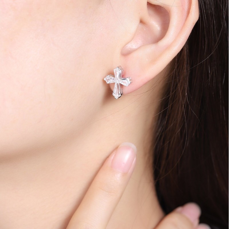 Ruif Jewelry Classic Design 9K White Gold 4.5ct White Color Simulated Diamond Earrings Gemstone Jewelry Ruif Jewelry Classic Design 9K White Gold 4.5ct White Color Simulated Diamond Earrings Gemstone Jewelry