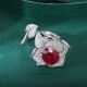 Ruif Jewelry Classic Design 9K White Gold 3.205ct Fielld Natural Ruby Ring Gemstone Jewelry