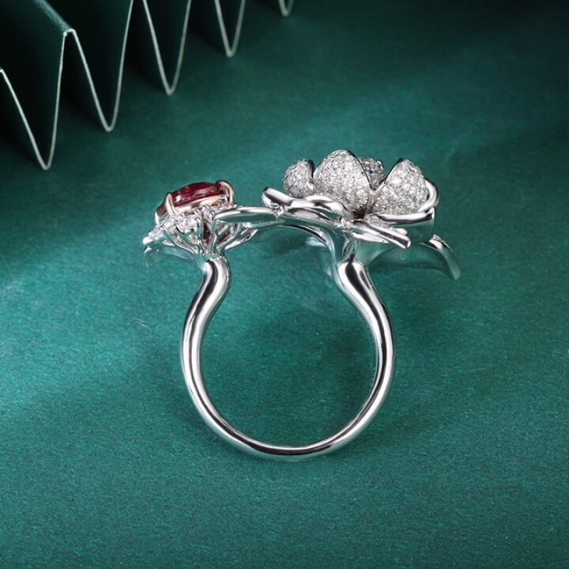 Ruif Jewelry Classic Design 9K White Gold 2.755ct Fielld Natural Ruby Ring Gemstone Jewelry Ruif Jewelry Classic Design 9K White Gold 2.755ct Fielld Natural Ruby Ring Gemstone Jewelry