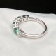 Ruif Jewelry Classic Design 9K White Gold 0.58ct Lab Grown Emerald Ring Gemstone Jewelry Ruif Jewelry Classic Design 9K White Gold 0.58ct Lab Grown Emerald Ring Gemstone Jewelry
