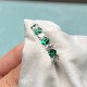 Ruif Jewelry Classic Design 9K White Gold 0.58ct Lab Grown Emerald Ring Gemstone Jewelry Ruif Jewelry Classic Design 9K White Gold 0.58ct Lab Grown Emerald Ring Gemstone Jewelry