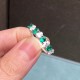 Ruif Jewelry Classic Design 9K White Gold 0.58ct Lab Grown Emerald Ring Gemstone Jewelry Ruif Jewelry Classic Design 9K White Gold 0.58ct Lab Grown Emerald Ring Gemstone Jewelry