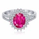 Ruif Jewelry Classic Design 9K White Gold 2.0ct Pink Color Lab Grown Sapphire Ring Gemstone Jewelry Ruif Jewelry Classic Design 9K White Gold 2.0ct Pink Color Lab Grown Sapphire Ring Gemstone Jewelry