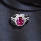 Ruif Jewelry Classic Design 9K White Gold 2.0ct Pink Color Lab Grown Sapphire Ring Gemstone Jewelry Ruif Jewelry Classic Design 9K White Gold 2.0ct Pink Color Lab Grown Sapphire Ring Gemstone Jewelry
