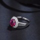Ruif Jewelry Classic Design 9K White Gold 2.0ct Pink Color Lab Grown Sapphire Ring Gemstone Jewelry